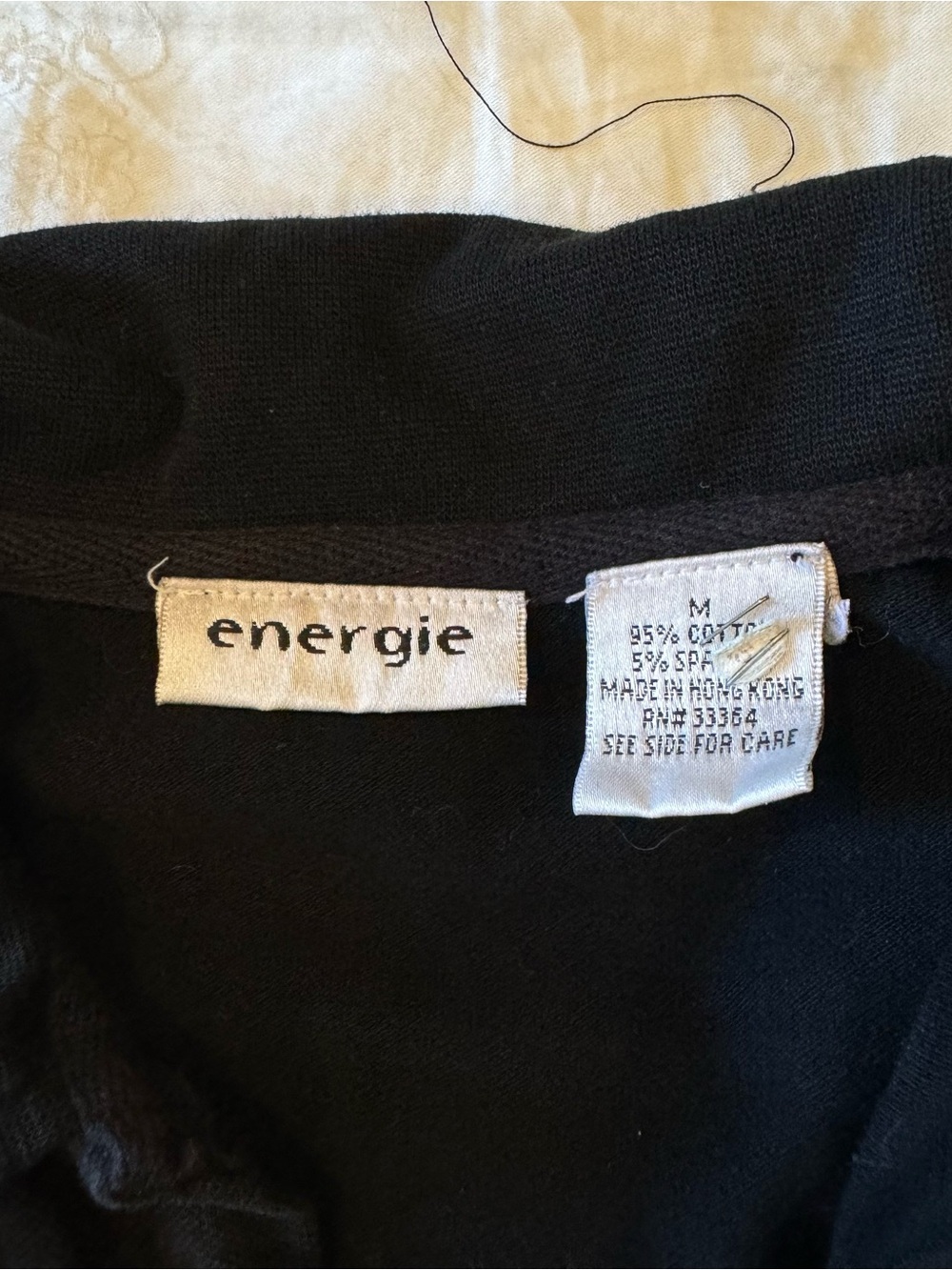 Energie Black Polo Dress with Palm Tree Embroidery - Picture 3 of 4